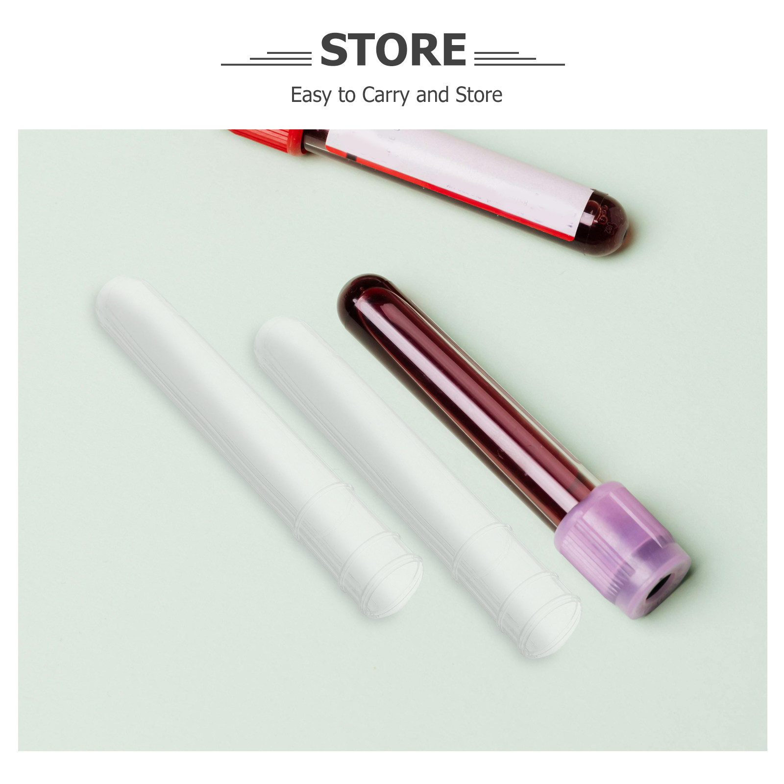 100Pcs Clear Plastic Test Tube - Blood Collection Tube のレビューと価格
