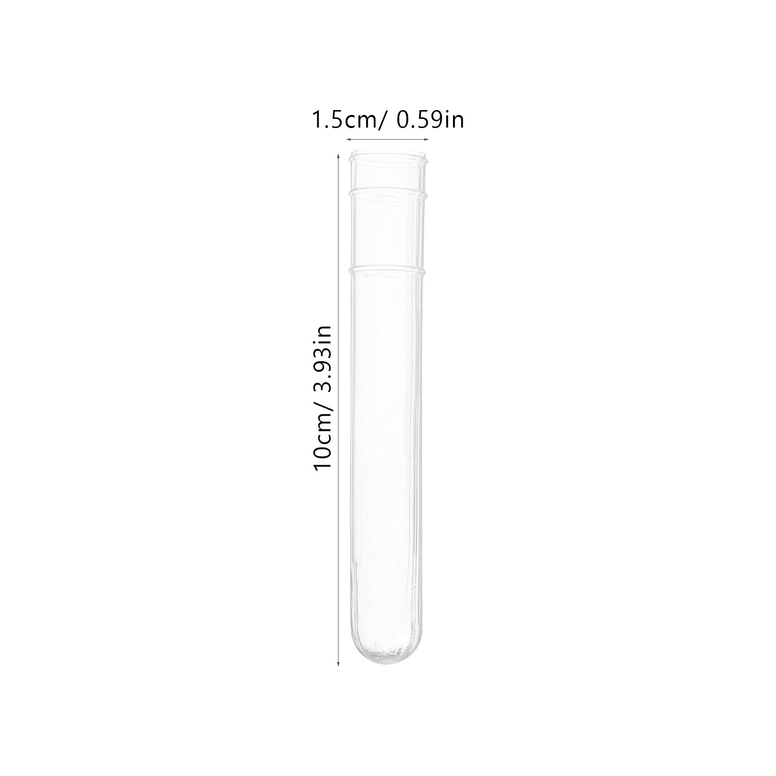 100Pcs Clear Plastic Test Tube - Blood Collection Tube のレビューと価格