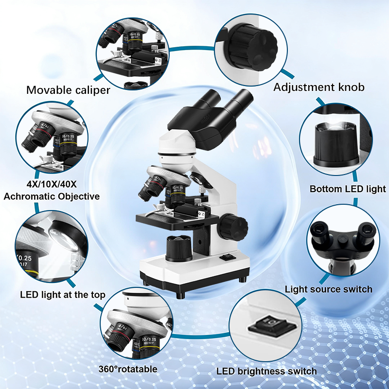 Binocular Microscope 40X-2500X - Medical Lab Microscope のレビューと価格